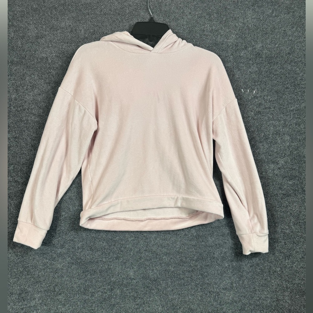 DSG baby pink velour like so soft hoodie - size XL (extra large)